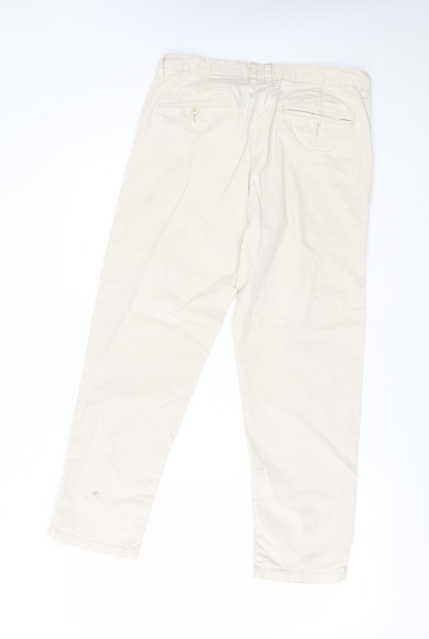 Crane Womens Beige   Chino Trousers Size 14 L24 in