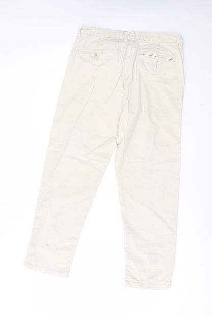 Crane Womens Beige   Chino Trousers Size 14 L24 in