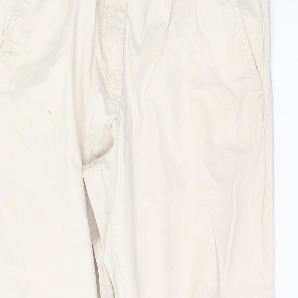 Crane Womens Beige   Chino Trousers Size 14 L24 in