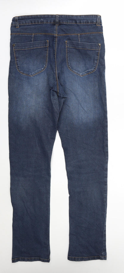 elle nor Womens Blue   Straight Jeans Size 28 in L30 in