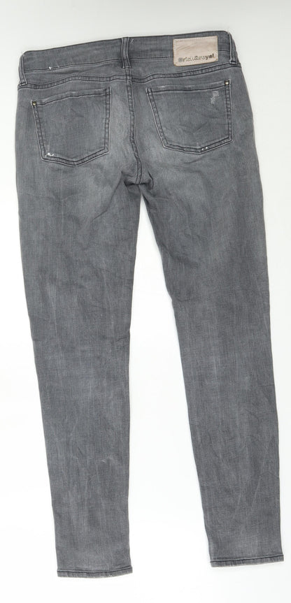 Rich & Royal Womens Grey   Skinny Jeans Size 28 L30 in