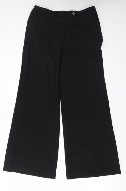 Womens UK Size 10 Dorothy Perkins Regular Fit Bloomer Black Trousers