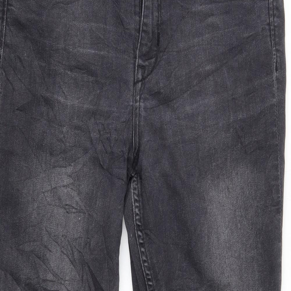 Womens UK Size 29 H&M Regular Fit Flared Black Jeans