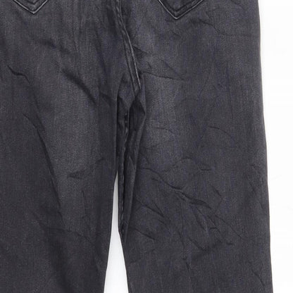 Womens UK Size 29 H&M Regular Fit Flared Black Jeans
