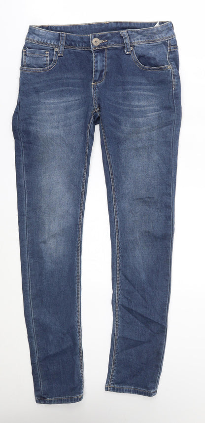 Womens UK Size L Preworn Regular Fit Straight Blue Jeans
