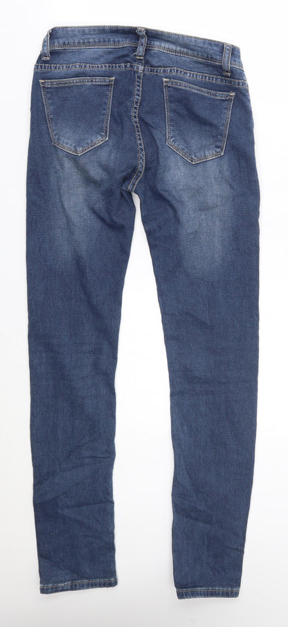 Womens UK Size L Preworn Regular Fit Straight Blue Jeans