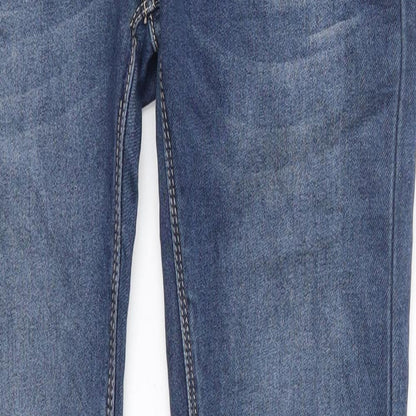 Womens UK Size L Preworn Regular Fit Straight Blue Jeans