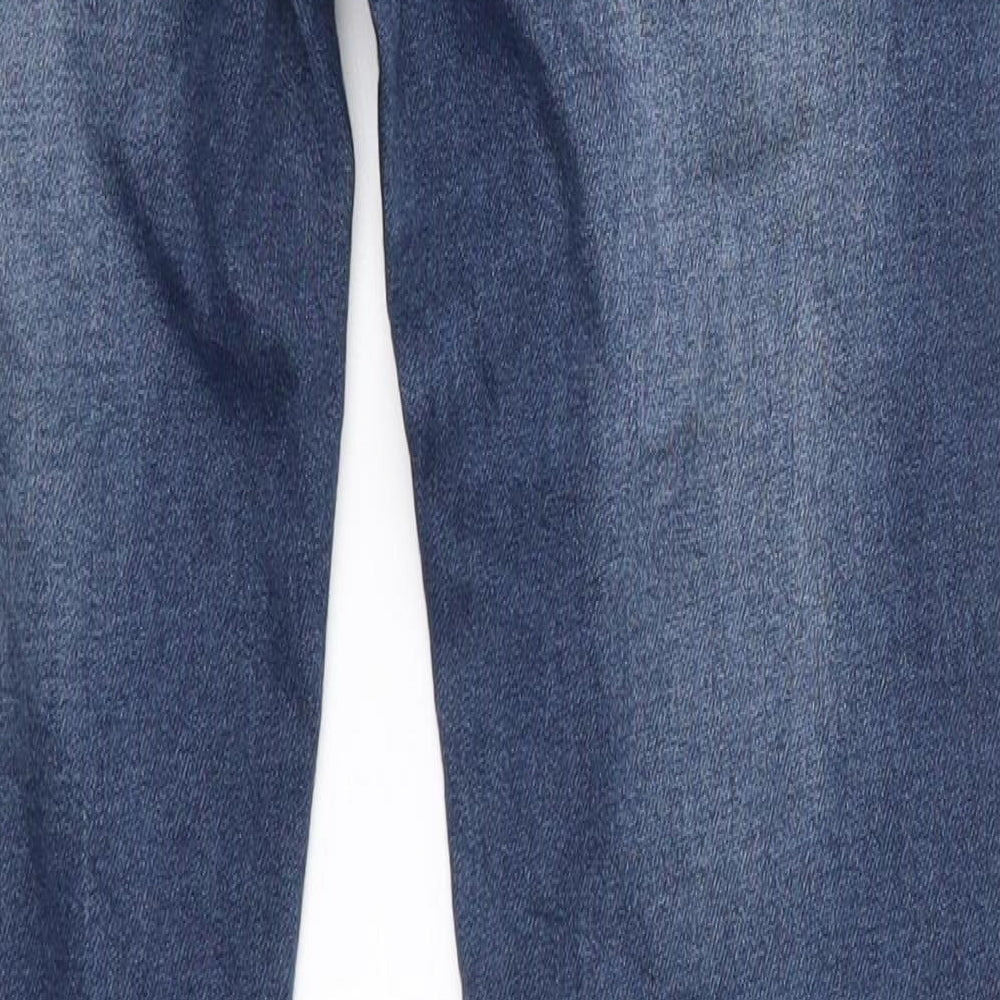 Womens UK Size L Preworn Regular Fit Straight Blue Jeans
