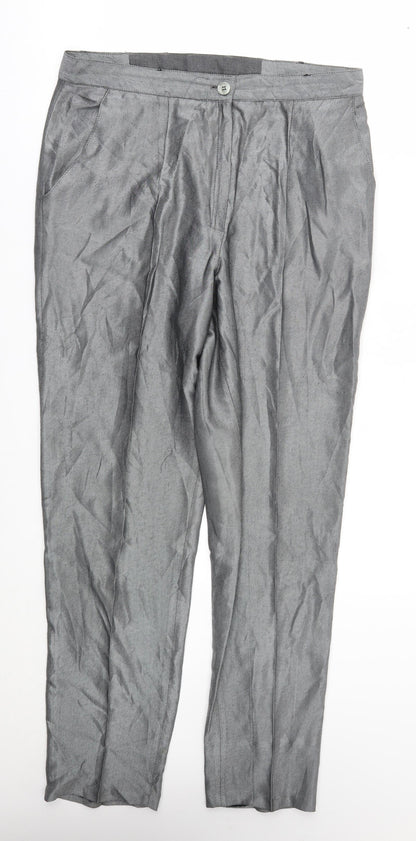 Womens UK Size 10 Preworn Regular Fit  Grey Trousers