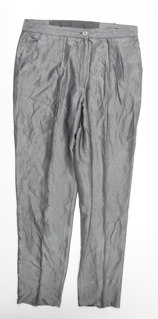 Womens UK Size 10 Preworn Regular Fit  Grey Trousers