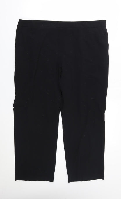 Womens UK Size 40 in M&S Slim Fit  Black Trousers