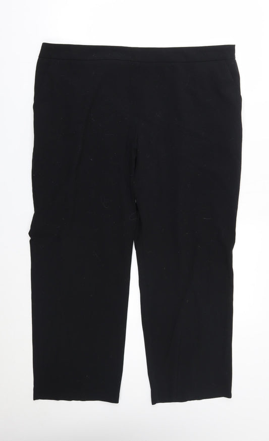 Womens UK Size 40 in M&S Slim Fit  Black Trousers
