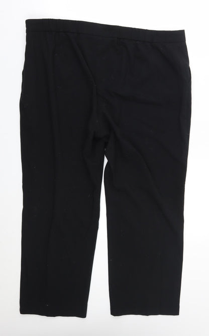 Womens UK Size 40 in M&S Slim Fit  Black Trousers