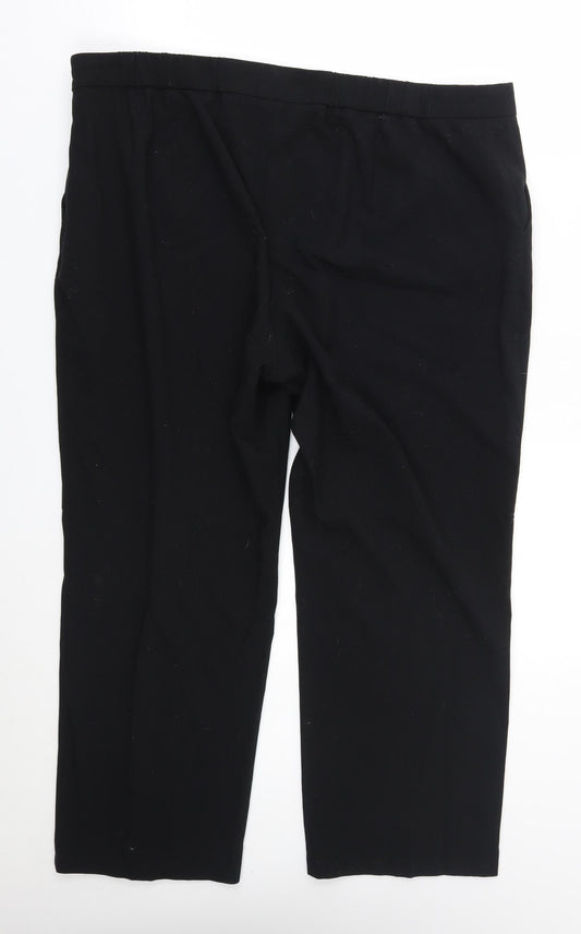Womens UK Size 40 in M&S Slim Fit  Black Trousers