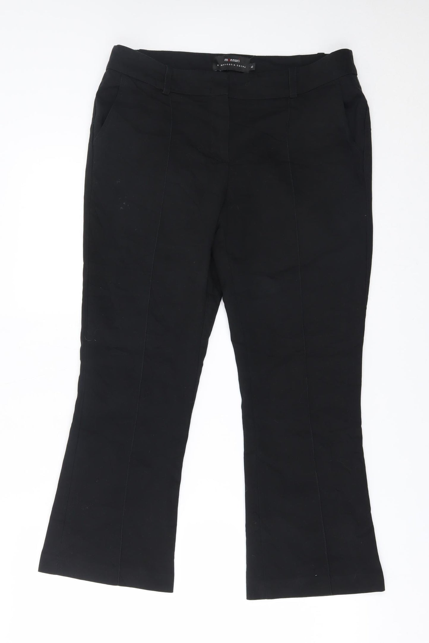 Womens UK Size 12 monnari Regular Fit  Black Trousers