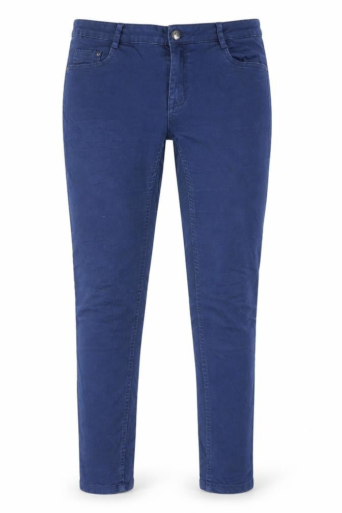 Front view of Pimkie women’s blue skinny jeans, size UK 10, 27-inch leg