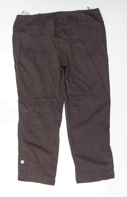 zucchero Womens Brown   Trousers  Size 10 L27 in