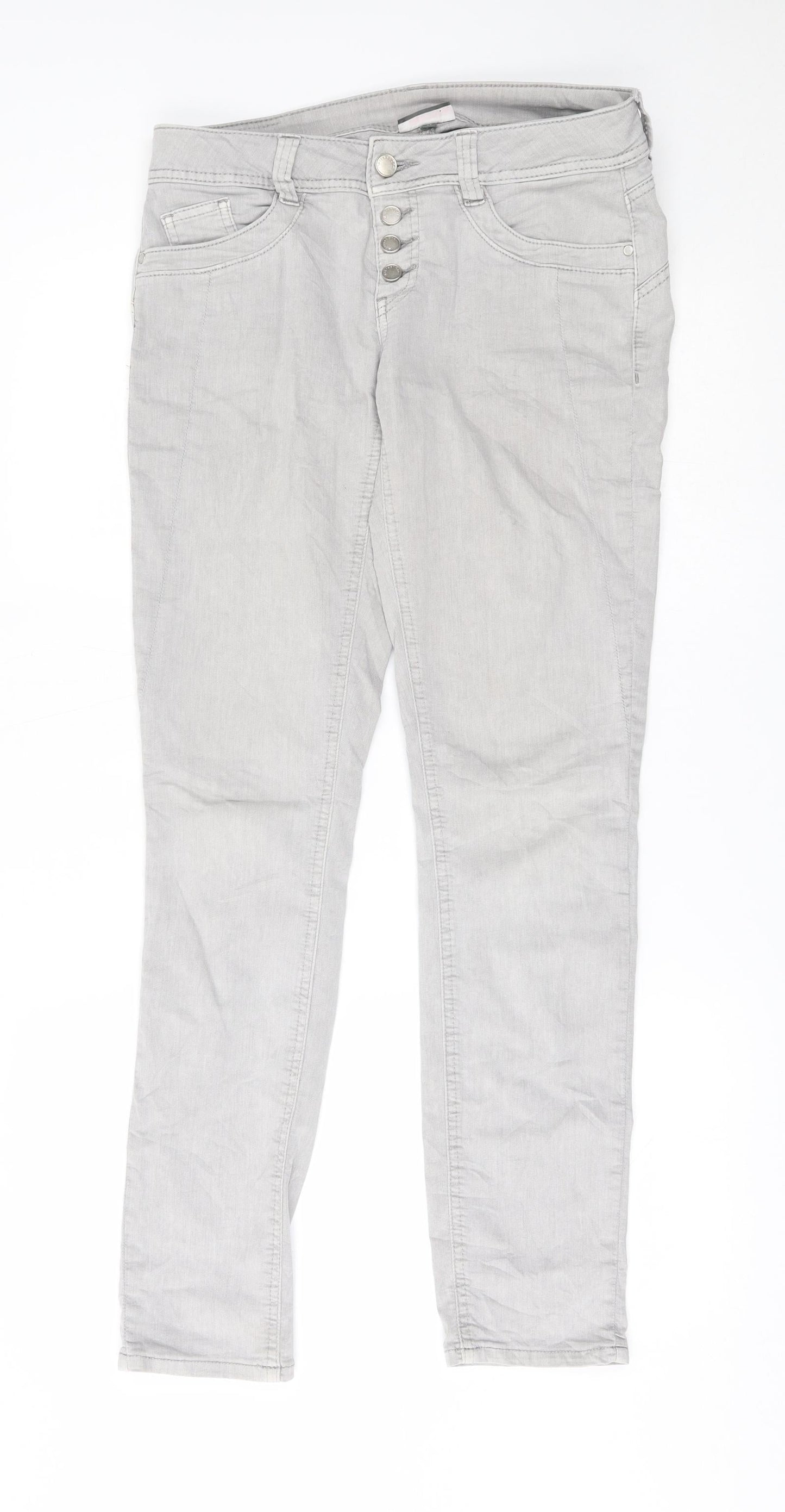 Womens UK Size 27 Street One Regular Fit Straight Grey Jeans