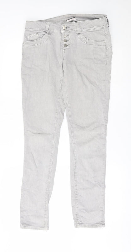 Womens UK Size 27 Street One Regular Fit Straight Grey Jeans