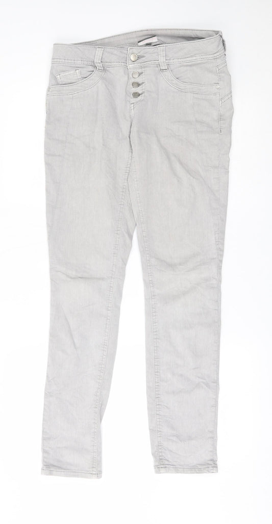 Womens UK Size 27 Street One Regular Fit Straight Grey Jeans