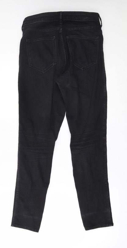 Womens UK Size 29 in H&M Regular Fit Straight Black Jeans