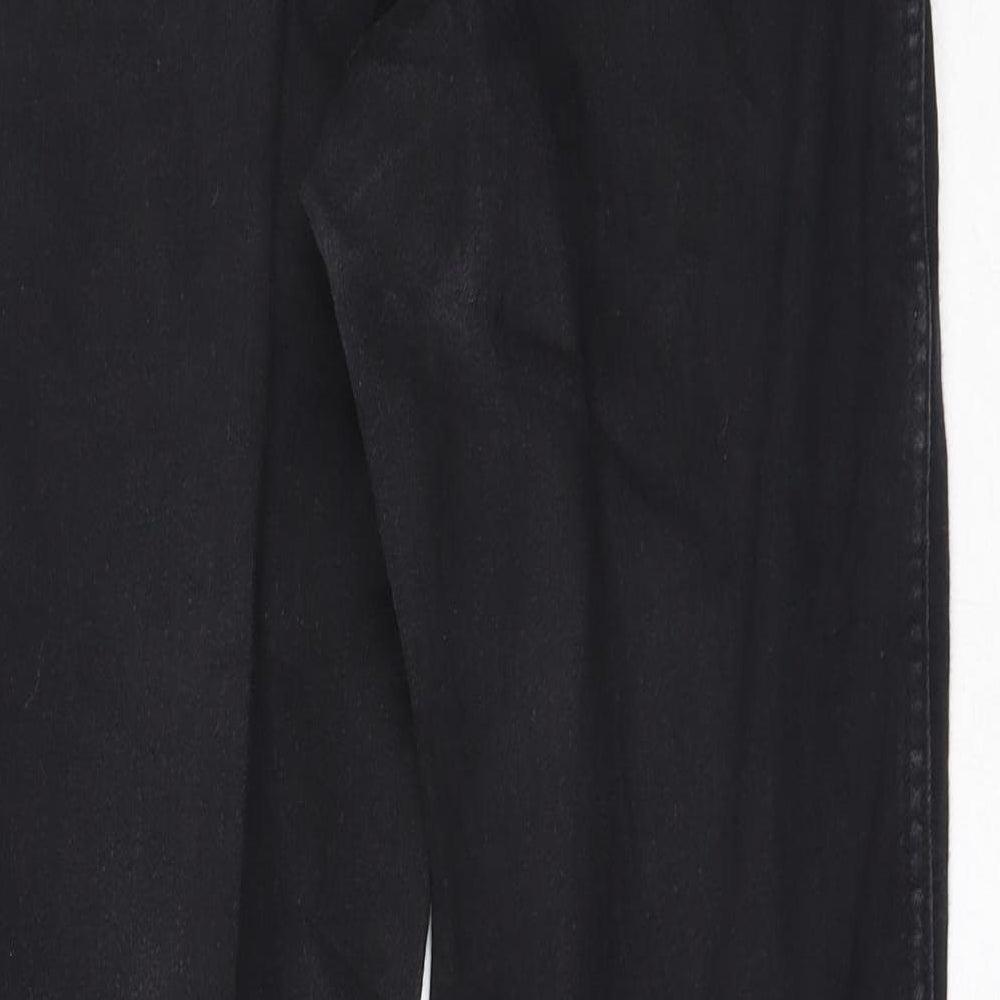 Womens UK Size 29 in H&M Regular Fit Straight Black Jeans