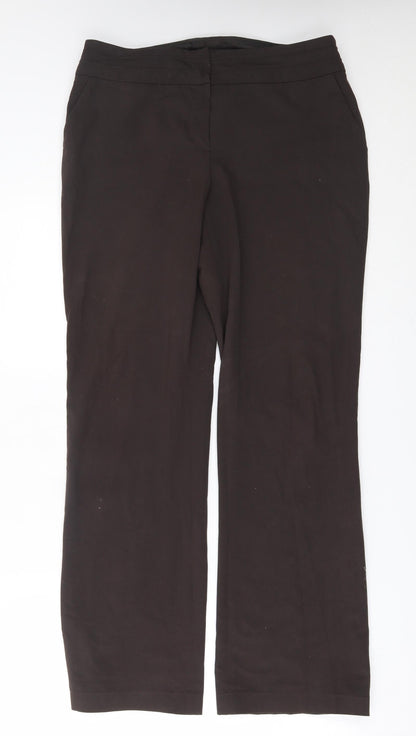 Womens UK Size 12 Camaïeu Regular Fit  Brown Trousers
