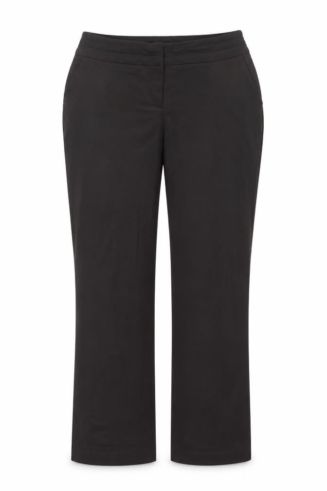 Front view of Camaïeu women’s brown trousers, size UK 12, 30-inch leg