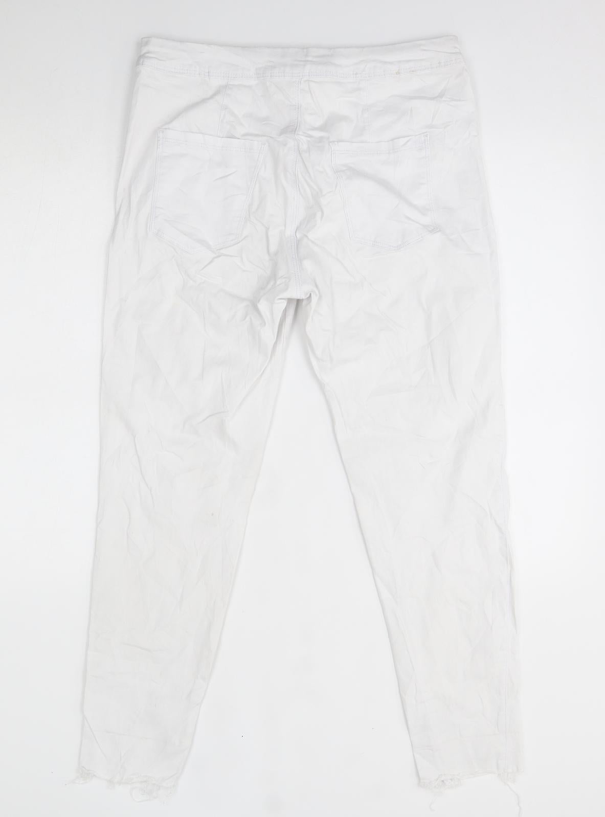 denim 1982 Womens White   Skinny Jeans Size 16 L26 in