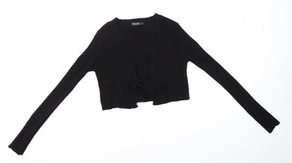 Womens UK Size M Nasty Gal Black Cardigan Jumper