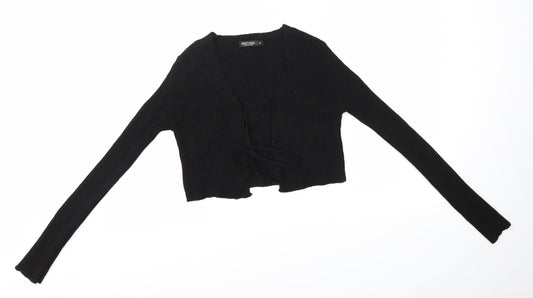 Womens UK Size M Nasty Gal Black Cardigan Jumper