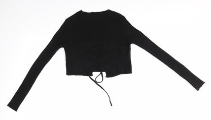 Womens UK Size M Nasty Gal Black Cardigan Jumper