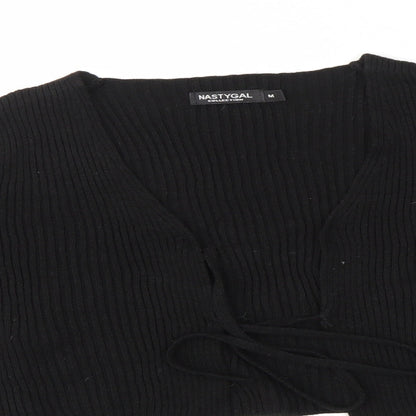 Womens UK Size M Nasty Gal Black Cardigan Jumper