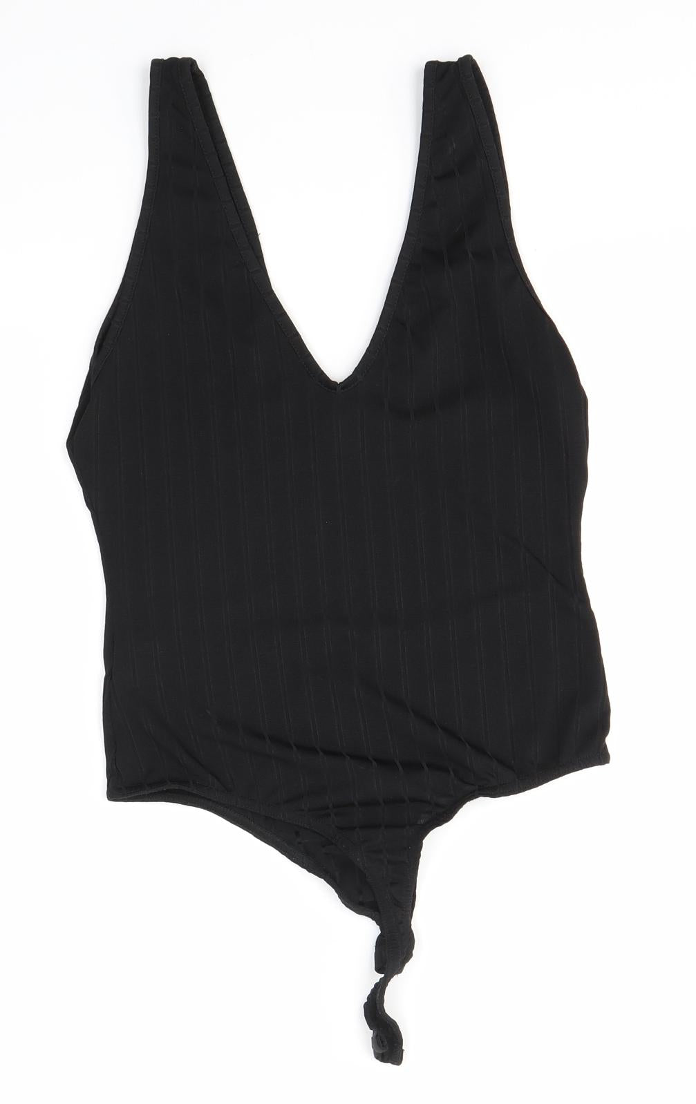 Boohoo Womens Black   Bodysuit One-Piece Size 12