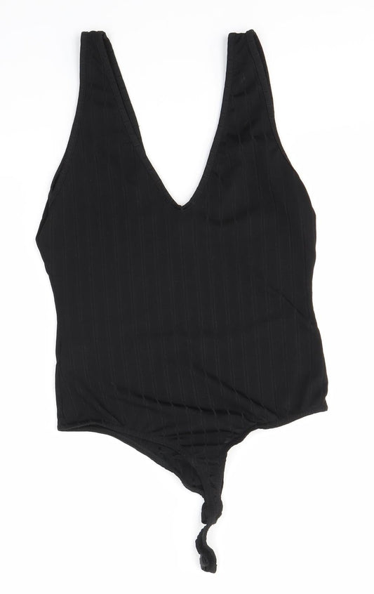 Boohoo Womens Black   Bodysuit One-Piece Size 12