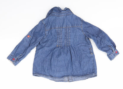 Baby Club Baby Blue   Basic Blouse Size 12 Months