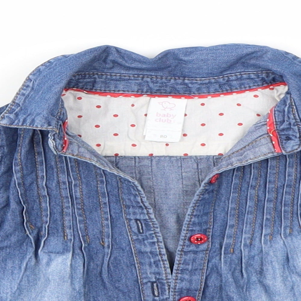 Baby Club Baby Blue   Basic Blouse Size 12 Months