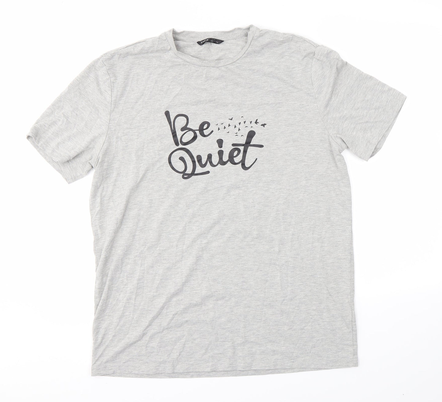 SheIn Womens Grey   Basic T-Shirt Size L