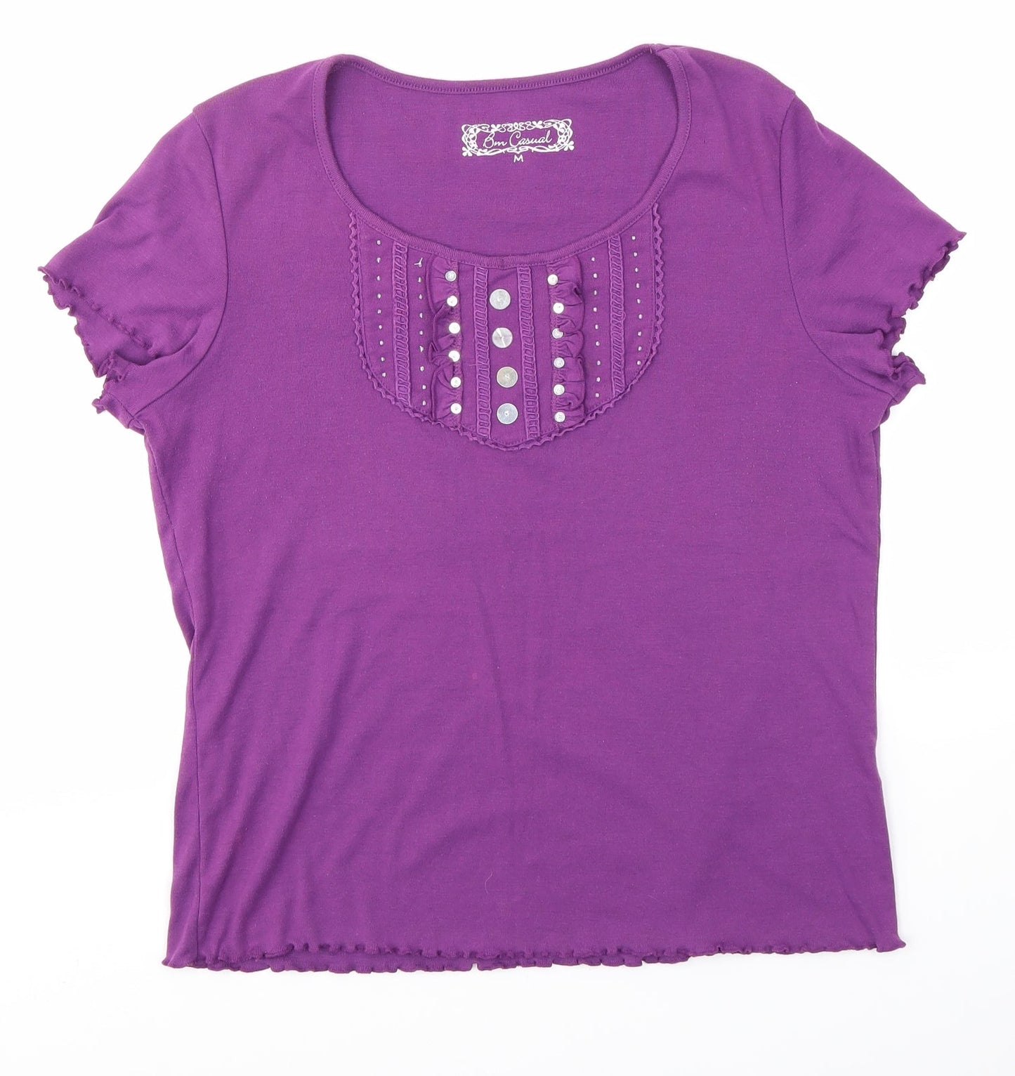 Womens UK Size M BM Purple Basic Blouse