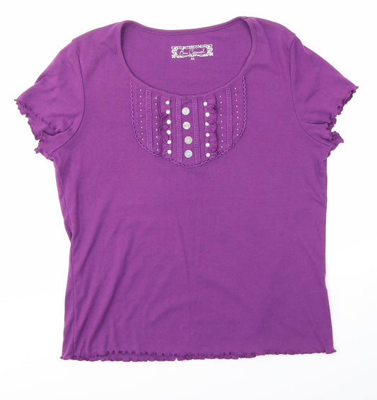 Womens UK Size M BM Purple Basic Blouse