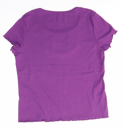 Womens UK Size M BM Purple Basic Blouse
