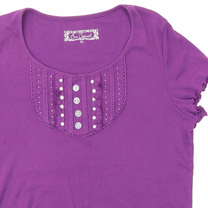 Womens UK Size M BM Purple Basic Blouse