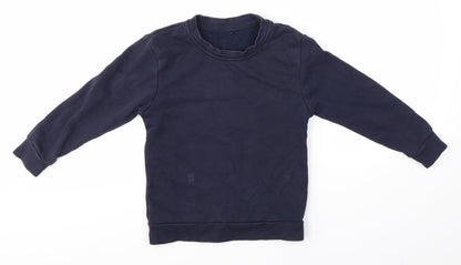 Front view of George boys’ blue jumper, size 5-6, years