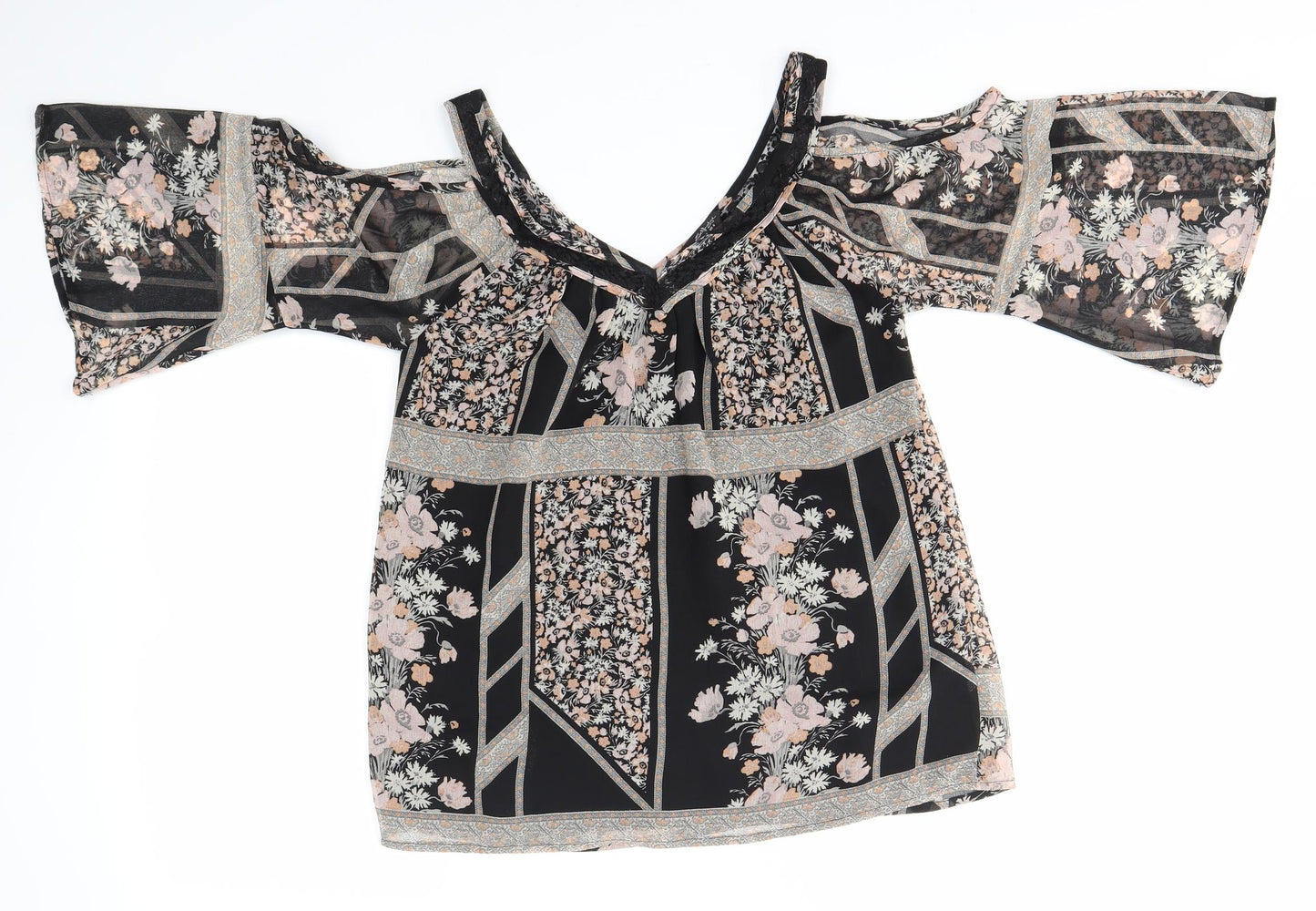 Womens UK Size 6 Miss Selfridge Multicoloured Basic Blouse