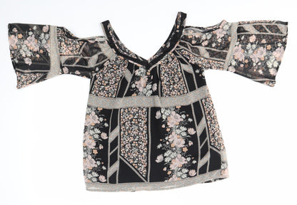 Womens UK Size 6 Miss Selfridge Multicoloured Basic Blouse