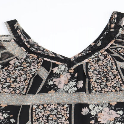 Womens UK Size 6 Miss Selfridge Multicoloured Basic Blouse