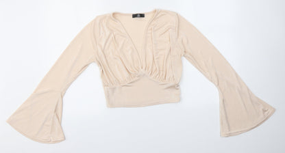 Womens UK Size 12 Missguided Pink Basic Blouse