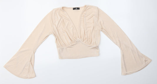 Womens UK Size 12 Missguided Pink Basic Blouse
