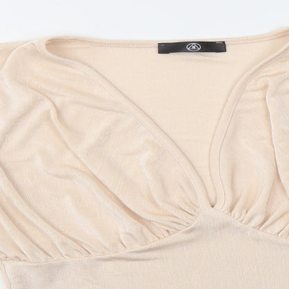 Womens UK Size 12 Missguided Pink Basic Blouse