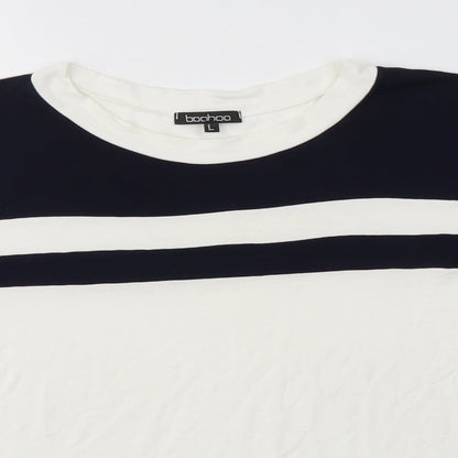 Boohoo Womens Multicoloured   Basic Blouse Size L